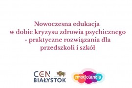 Zaproszenie na konferencję "Nowoczesna edukacja w dobie kryzysu zdrowia psychicznego - praktyczne rozwiązania dla przedszkoli i szkół"